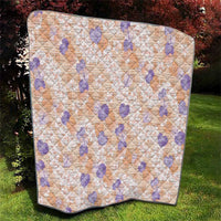 Anthurium Plumeria Lei Pastel Quilt Orange Hawaiian Splendid Palaka LT01 - Polynesian Pride