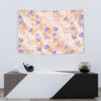 Anthurium Plumeria Lei Pastel Tapestry Orange Hawaiian Splendid Palaka LT01 - Polynesian Pride