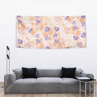 Anthurium Plumeria Lei Pastel Tapestry Orange Hawaiian Splendid Palaka LT01 - Polynesian Pride
