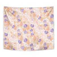 Anthurium Plumeria Lei Pastel Tapestry Orange Hawaiian Splendid Palaka LT01 - Polynesian Pride
