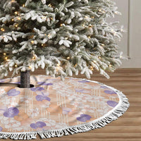 Anthurium Plumeria Lei Pastel Tree Skirt Orange Hawaiian Splendid Palaka LT01 - Polynesian Pride