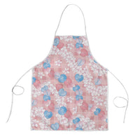 Anthurium Plumeria Lei Pastel Apron Pink Hawaiian Splendid Palaka LT01 Pink - Polynesian Pride
