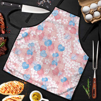 Anthurium Plumeria Lei Pastel Apron Pink Hawaiian Splendid Palaka LT01 Pink - Polynesian Pride