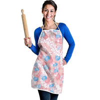 Anthurium Plumeria Lei Pastel Apron Pink Hawaiian Splendid Palaka LT01 - Polynesian Pride