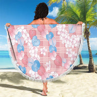Anthurium Plumeria Lei Pastel Beach Blanket Pink Hawaiian Splendid Palaka LT01 - Polynesian Pride