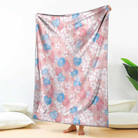 Anthurium Plumeria Lei Pastel Blanket Pink Hawaiian Splendid Palaka LT01 - Polynesian Pride