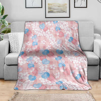 Anthurium Plumeria Lei Pastel Blanket Pink Hawaiian Splendid Palaka LT01 - Polynesian Pride