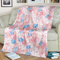 Anthurium Plumeria Lei Pastel Blanket Pink Hawaiian Splendid Palaka LT01 - Polynesian Pride