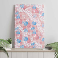 Anthurium Plumeria Lei Pastel Canvas Wall Art Pink Hawaiian Splendid Palaka LT01 - Polynesian Pride