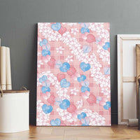 Anthurium Plumeria Lei Pastel Canvas Wall Art Pink Hawaiian Splendid Palaka LT01 - Polynesian Pride