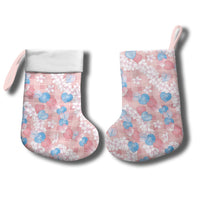Anthurium Plumeria Lei Pastel Christmas Stocking Pink Hawaiian Splendid Palaka LT01 - Polynesian Pride