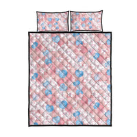 Anthurium Plumeria Lei Pastel Quilt Bed Set Pink Hawaiian Splendid Palaka LT01 - Polynesian Pride