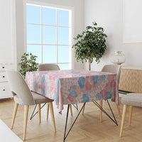 Anthurium Plumeria Lei Pastel Tablecloth Pink Hawaiian Splendid Palaka LT01 - Polynesian Pride