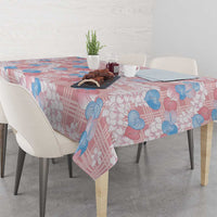 Anthurium Plumeria Lei Pastel Tablecloth Pink Hawaiian Splendid Palaka LT01 - Polynesian Pride