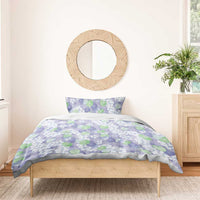 Anthurium Plumeria Lei Pastel Bedding Set Purple Hawaiian Splendid Palaka LT01 - Polynesian Pride