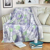 Anthurium Plumeria Lei Pastel Blanket Purple Hawaiian Splendid Palaka LT01 Purple - Polynesian Pride