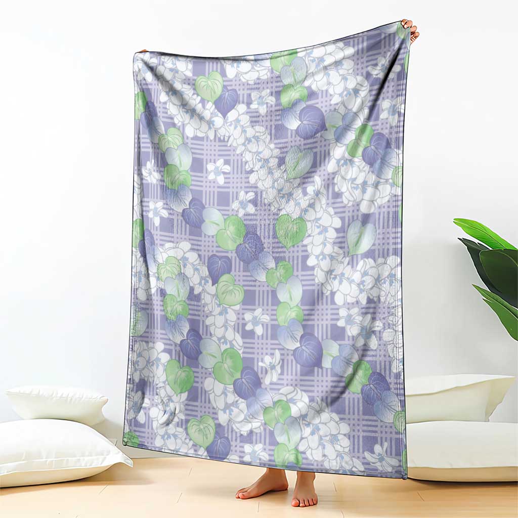 Anthurium Plumeria Lei Pastel Blanket Purple Hawaiian Splendid Palaka LT01 - Polynesian Pride
