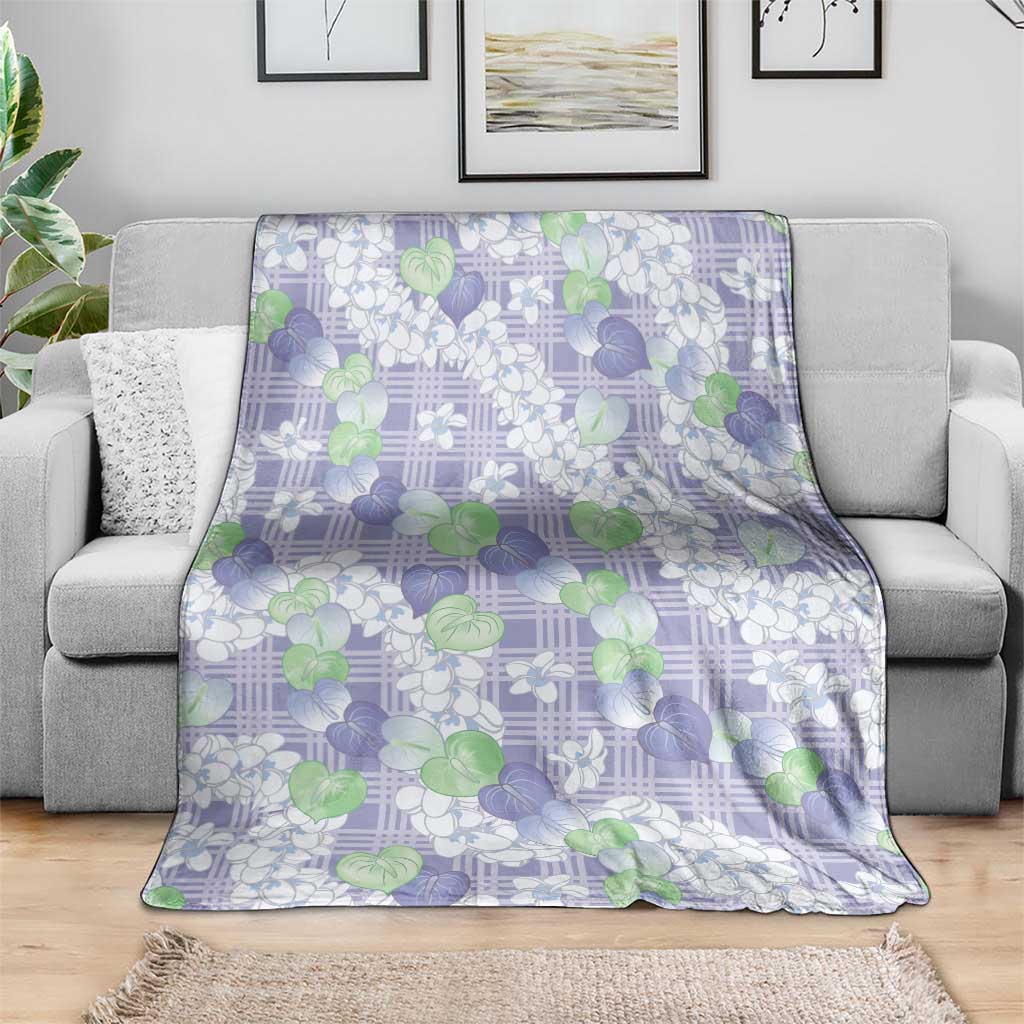 Anthurium Plumeria Lei Pastel Blanket Purple Hawaiian Splendid Palaka LT01 - Polynesian Pride