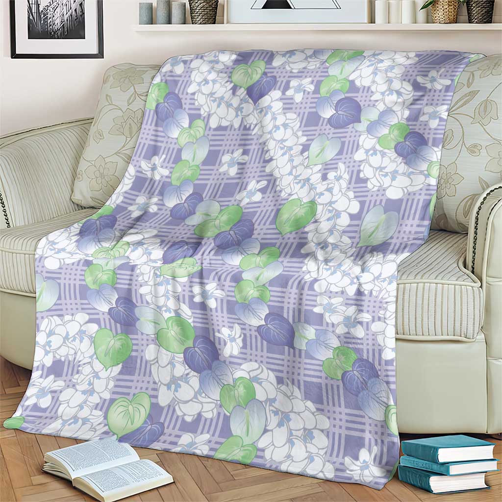 Anthurium Plumeria Lei Pastel Blanket Purple Hawaiian Splendid Palaka LT01 - Polynesian Pride
