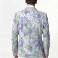 Anthurium Plumeria Lei Pastel Blazer Purple Hawaiian Splendid Palaka LT01 - Polynesian Pride