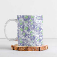 Anthurium Plumeria Lei Pastel Ceramic Mug Purple Hawaiian Splendid Palaka LT01 Purple - Polynesian Pride