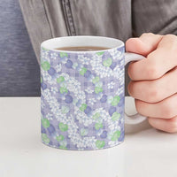 Anthurium Plumeria Lei Pastel Ceramic Mug Purple Hawaiian Splendid Palaka LT01 - Polynesian Pride