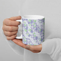 Anthurium Plumeria Lei Pastel Ceramic Mug Purple Hawaiian Splendid Palaka LT01 - Polynesian Pride
