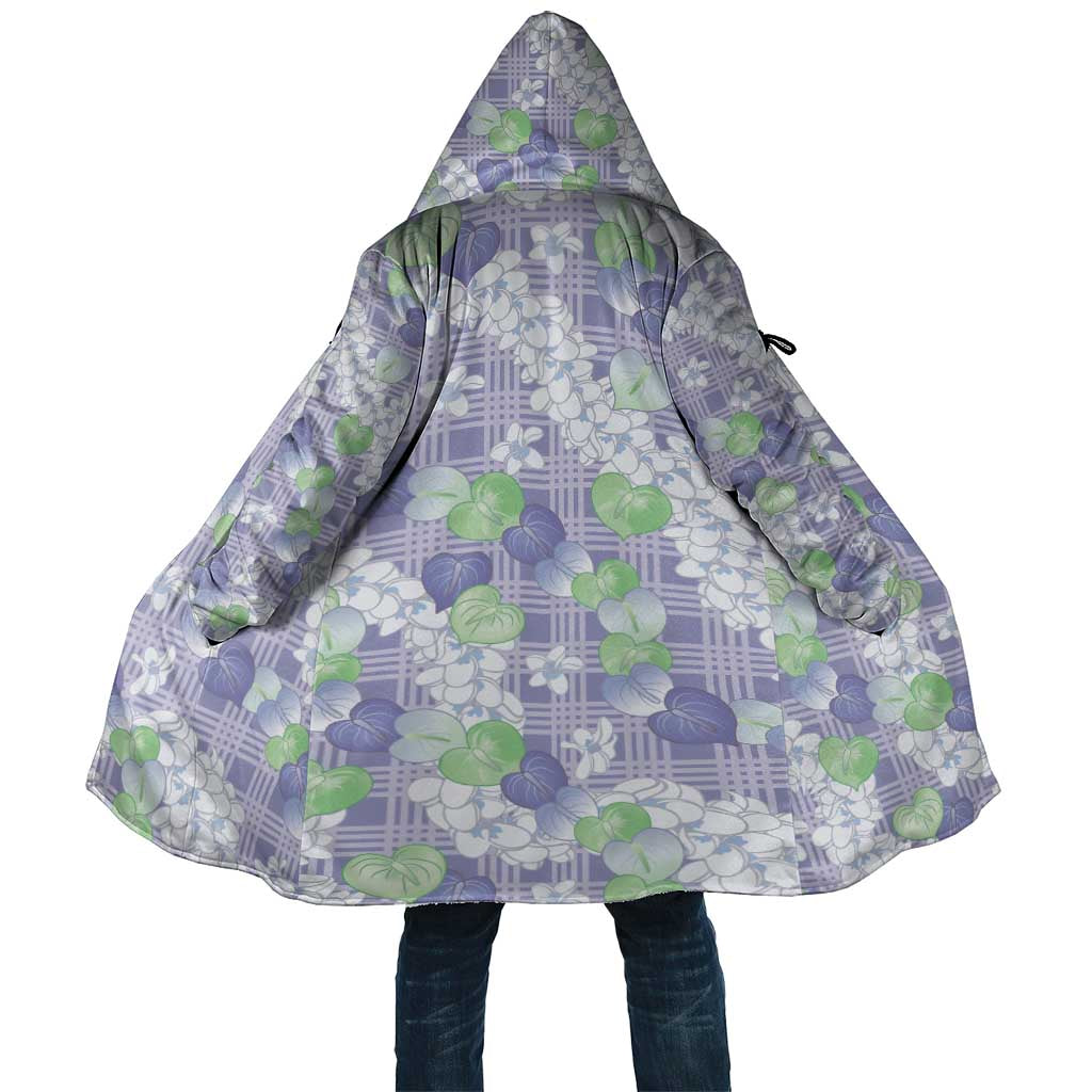 Anthurium Plumeria Lei Pastel Cloak Purple Hawaiian Splendid Palaka LT01 Unisex Purple - Polynesian Pride