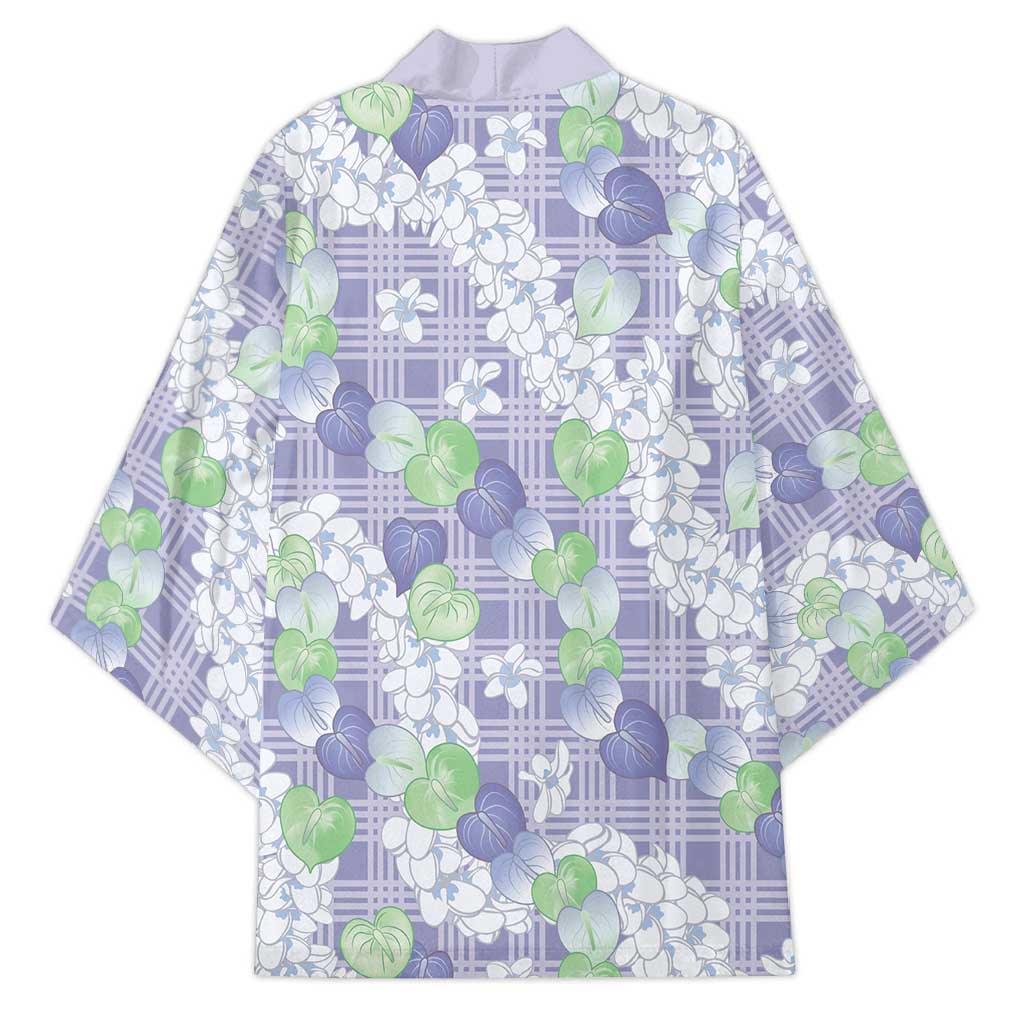 Anthurium Plumeria Lei Pastel Kimono Purple Hawaiian Splendid Palaka LT01 - Polynesian Pride