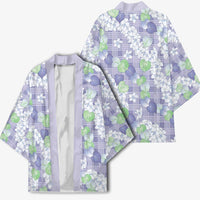 Anthurium Plumeria Lei Pastel Kimono Purple Hawaiian Splendid Palaka LT01 - Polynesian Pride