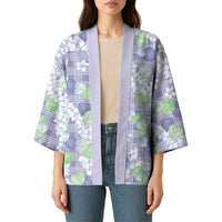 Anthurium Plumeria Lei Pastel Kimono Purple Hawaiian Splendid Palaka LT01 - Polynesian Pride