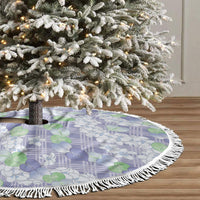 Anthurium Plumeria Lei Pastel Tree Skirt Purple Hawaiian Splendid Palaka LT01 - Polynesian Pride