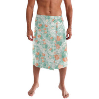 Anthurium Plumeria Lei Pastel Lavalava Teal Hawaiian Splendid Palaka LT01 Teal - Polynesian Pride