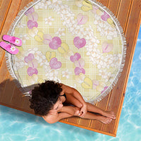 Anthurium Plumeria Lei Pastel Beach Blanket Yellow Hawaiian Splendid Palaka LT01 - Polynesian Pride