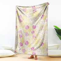 Anthurium Plumeria Lei Pastel Blanket Yellow Hawaiian Splendid Palaka LT01 - Polynesian Pride