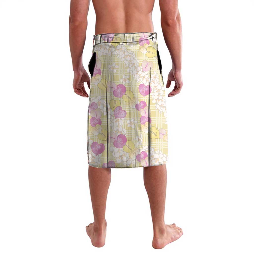 Anthurium Plumeria Lei Pastel Lavalava Yellow Hawaiian Splendid Palaka LT01 - Polynesian Pride