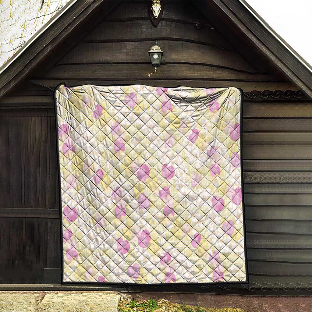 Anthurium Plumeria Lei Pastel Quilt Yellow Hawaiian Splendid Palaka LT01 - Polynesian Pride