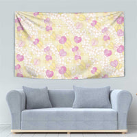 Anthurium Plumeria Lei Pastel Tapestry Yellow Hawaiian Splendid Palaka LT01 - Polynesian Pride