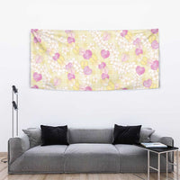 Anthurium Plumeria Lei Pastel Tapestry Yellow Hawaiian Splendid Palaka LT01 - Polynesian Pride