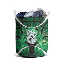 Maori Matariki Manaia Kakariki Laundry Basket Maori Kowhaiwhai Pattern Galaxy LT01 - Polynesian Pride