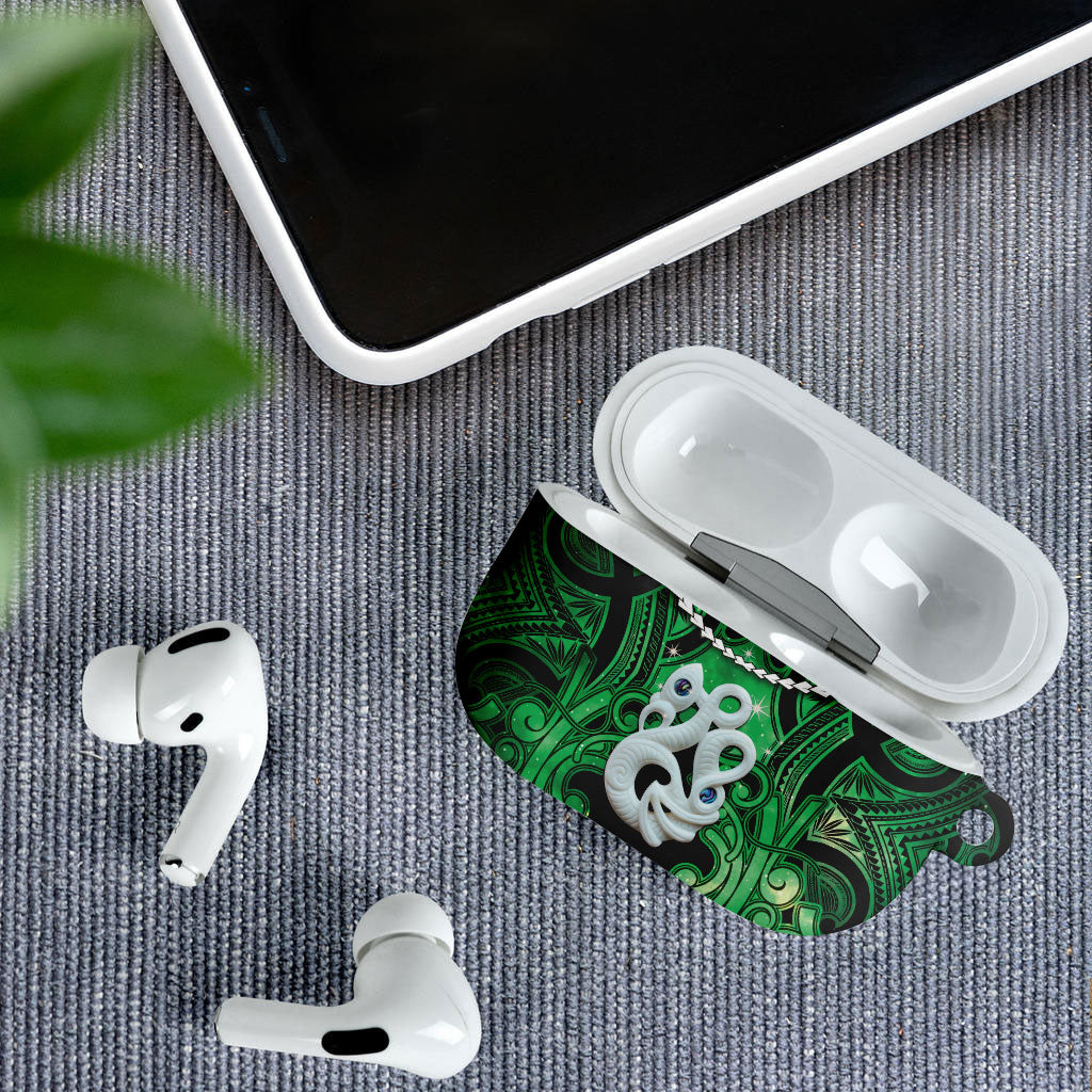 Maori Matariki Manaia Kakariki AirPods Case Maori Kowhaiwhai Pattern Galaxy LT01 - Polynesian Pride