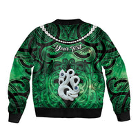 Personalised Maori Matariki Manaia Kakariki Bomber Jacket Maori Kowhaiwhai Pattern Galaxy LT01 - Polynesian Pride