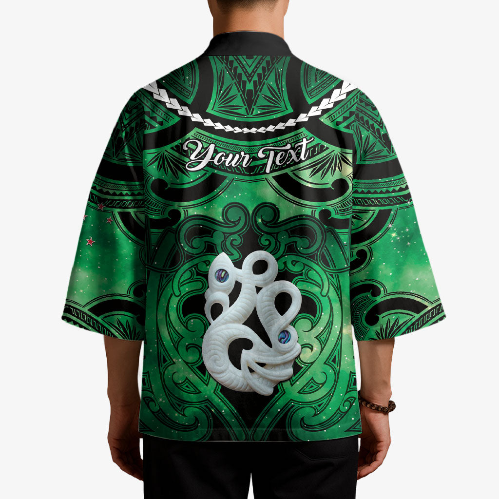Personalised Maori Matariki Manaia Kakariki Kimono Maori Kowhaiwhai Pattern Galaxy LT01 - Polynesian Pride