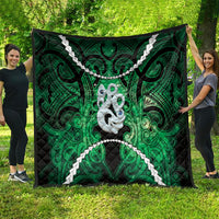 Maori Matariki Manaia Kakariki Quilt Maori Kowhaiwhai Pattern Galaxy LT01 - Polynesian Pride
