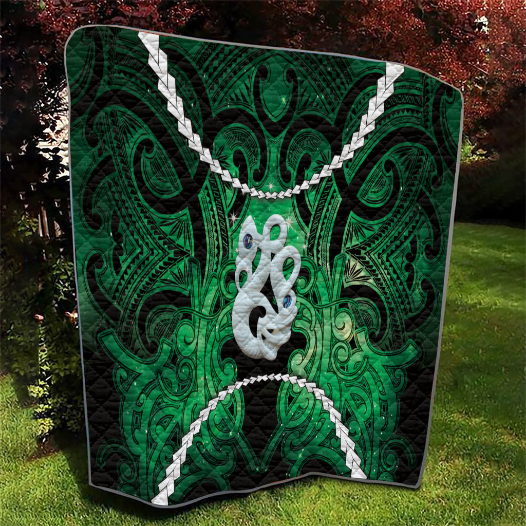 Maori Matariki Manaia Kakariki Quilt Maori Kowhaiwhai Pattern Galaxy LT01 - Polynesian Pride