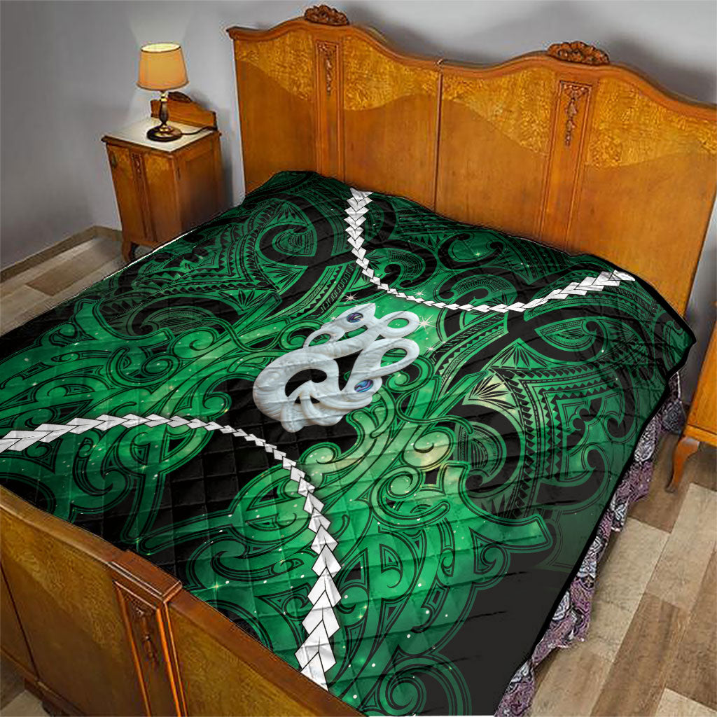 Maori Matariki Manaia Kakariki Quilt Maori Kowhaiwhai Pattern Galaxy LT01 - Polynesian Pride