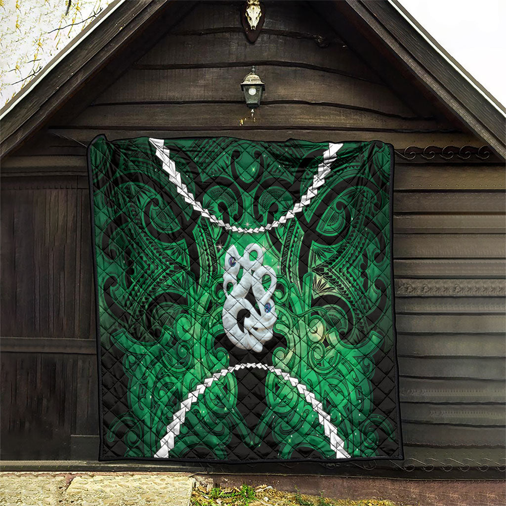 Maori Matariki Manaia Kakariki Quilt Maori Kowhaiwhai Pattern Galaxy LT01 - Polynesian Pride