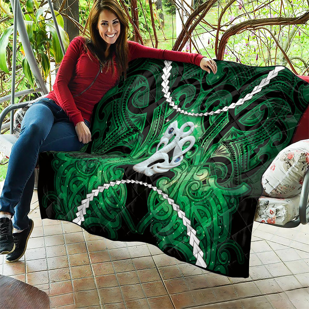 Maori Matariki Manaia Kakariki Quilt Maori Kowhaiwhai Pattern Galaxy LT01 - Polynesian Pride