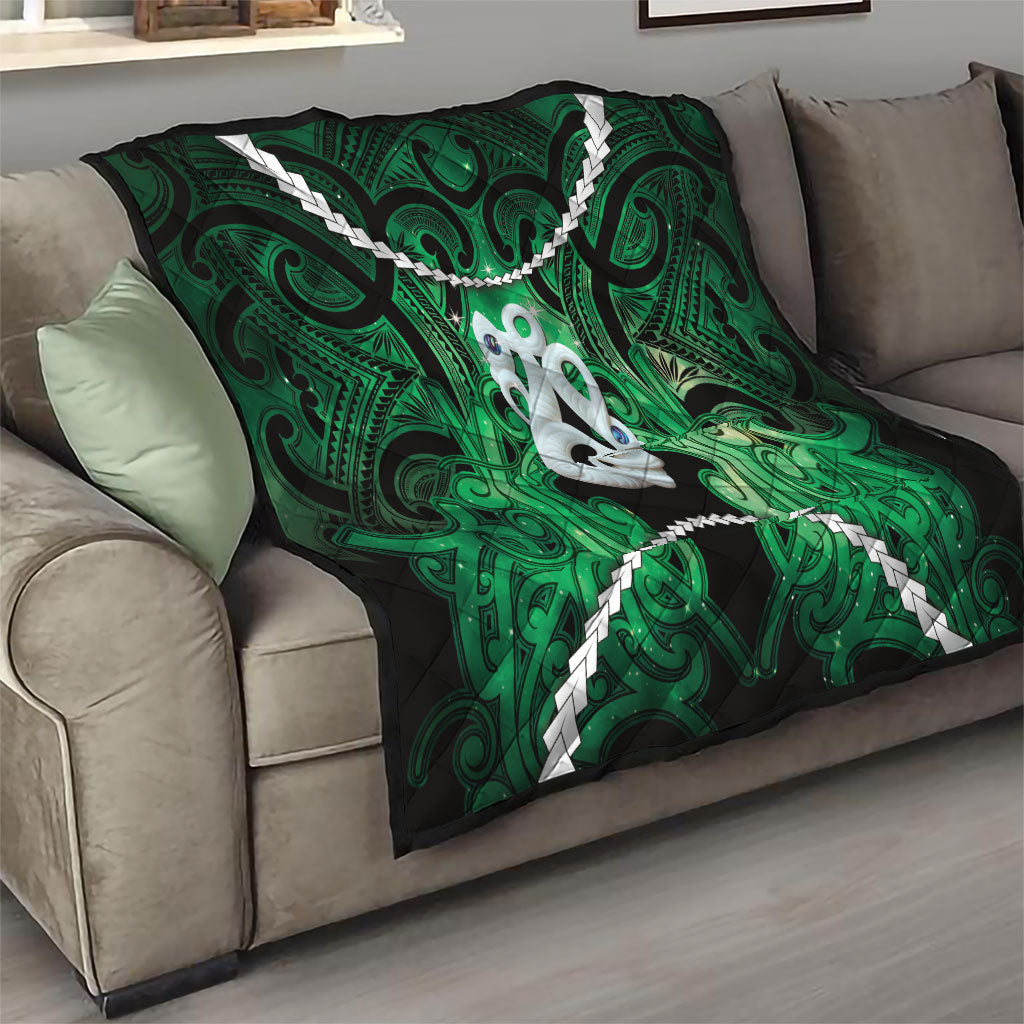 Maori Matariki Manaia Kakariki Quilt Maori Kowhaiwhai Pattern Galaxy LT01 - Polynesian Pride