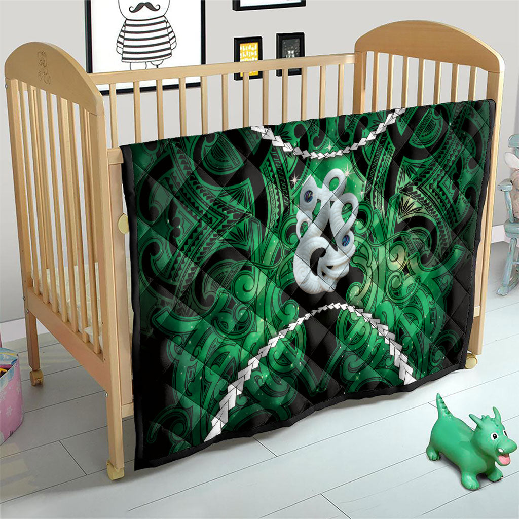 Maori Matariki Manaia Kakariki Quilt Maori Kowhaiwhai Pattern Galaxy LT01 - Polynesian Pride